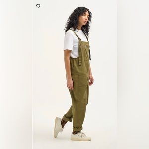 Lucy & Yak Organic Cotton Original Dungarees Dark Olive